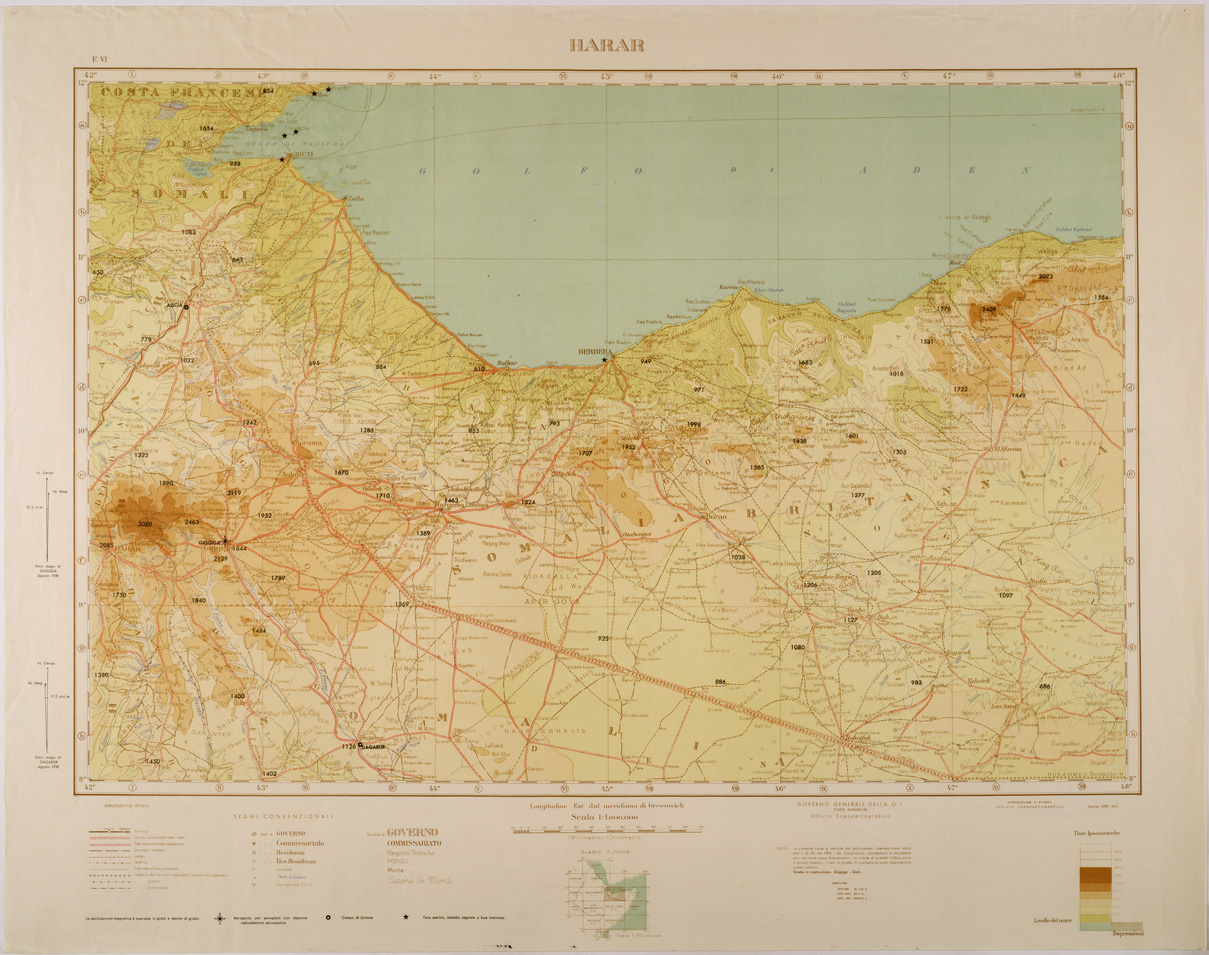 (N:28742) HARAR - FOGLIO VI. (SE002614) Carte e stampe antiche: riproduzione a colori su carta (formato A1)