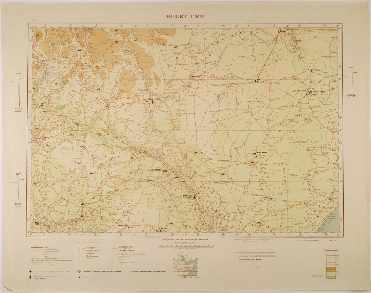 (N:28744) BELET UEN - FOGLIO X. (SE002616) Carte e stampe antiche: riproduzione a colori su carta (formato A1)