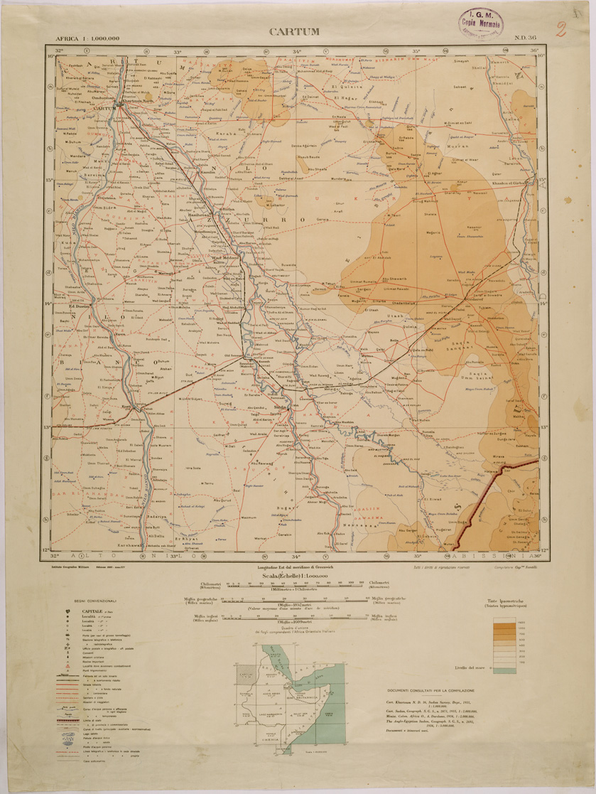 (N:28774) CARTUM. (SE002621) Carte e stampe antiche: riproduzione a colori su carta (formato A1)