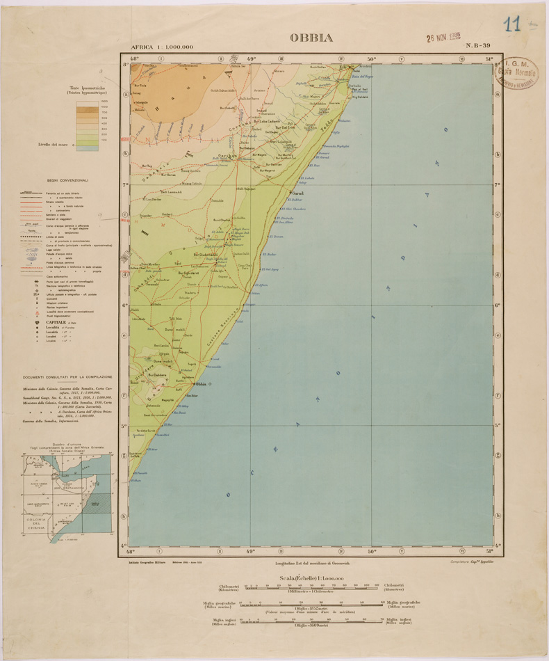 (N:28786) OBBIA. (SE002631) Carte e stampe antiche: riproduzione a colori su carta (formato A1)