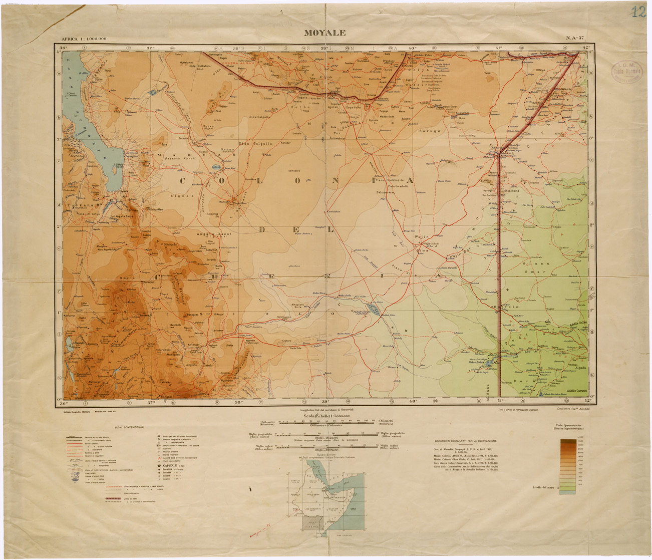 (N:28787) MOYALE. (SE002632) Carte e stampe antiche: riproduzione a colori su carta (formato A1)