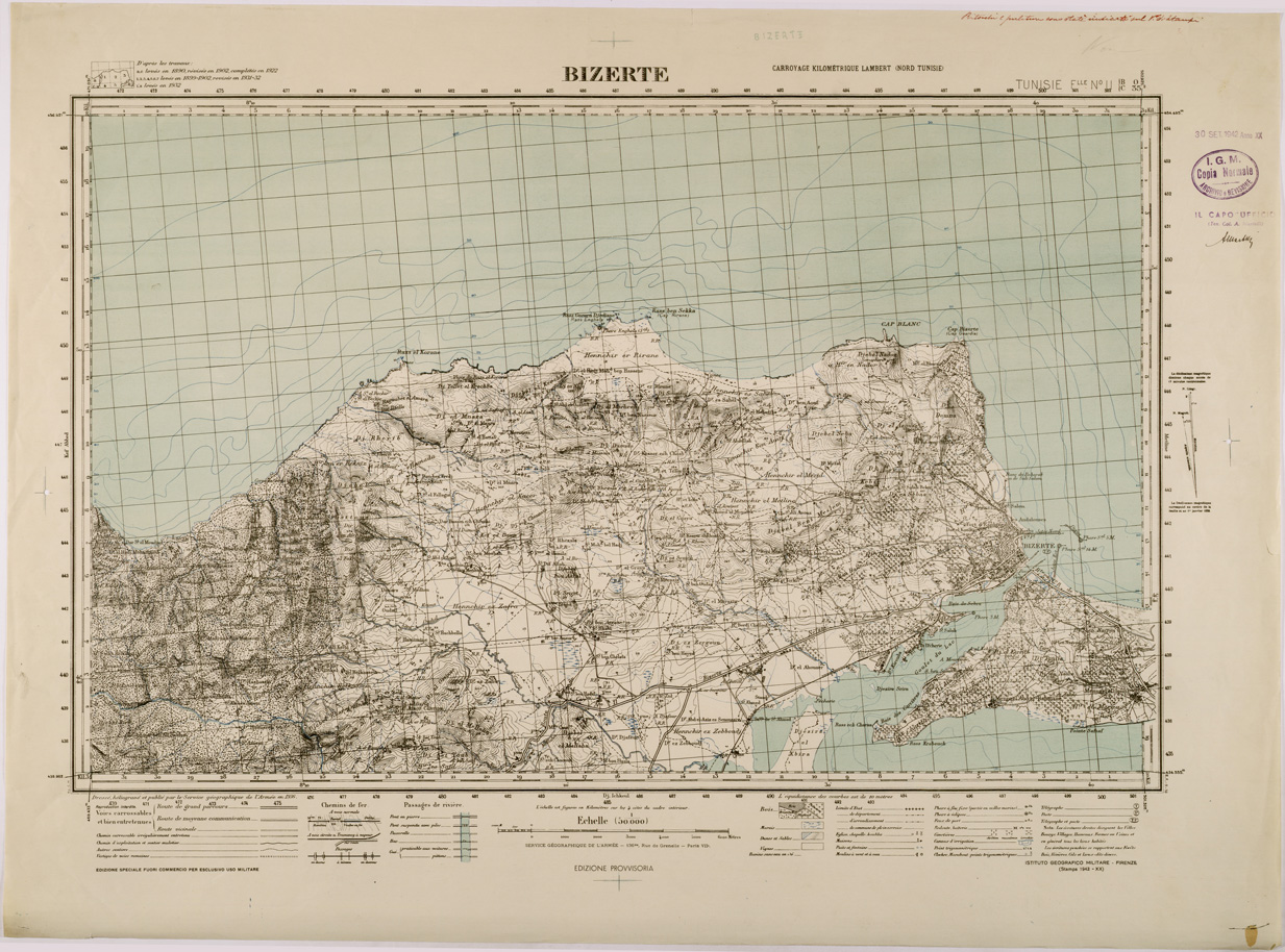 (N:28792) BIZERTE. (SE002638) Carte e stampe antiche: riproduzione a colori su carta (formato A1)