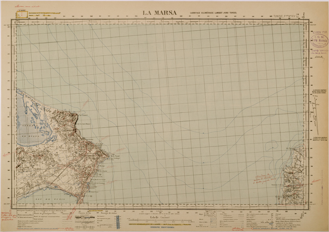 (N:28811) LA MARSA. (SE002650) Carte e stampe antiche: riproduzione a colori su carta (formato A1)