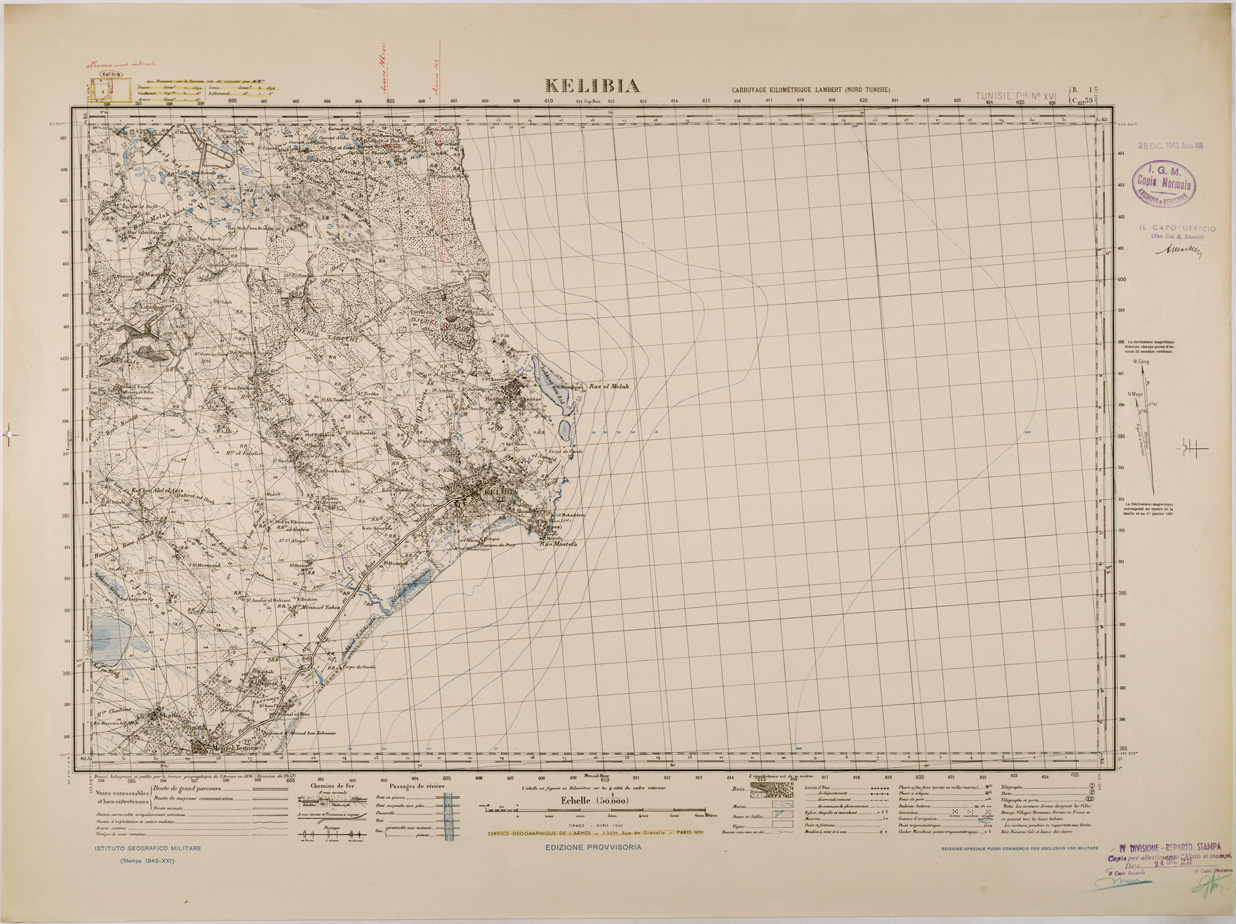 (N:28813) KELIBIA. (SE002652) Carte e stampe antiche: riproduzione a colori su carta (formato A1)