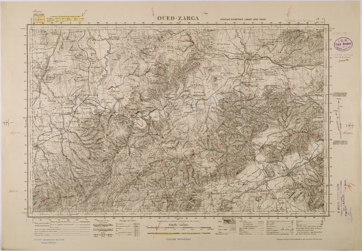 (N:28828) OUED ZARGA. (SE002662) Carte e stampe antiche: riproduzione a colori su carta (formato A1)