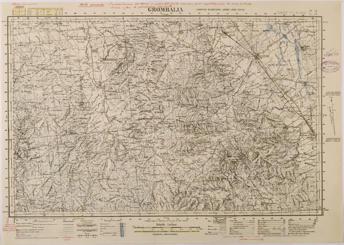 (N:28833) GROMBALIA. (SE002665) Carte e stampe antiche: riproduzione a colori su carta (formato A1)
