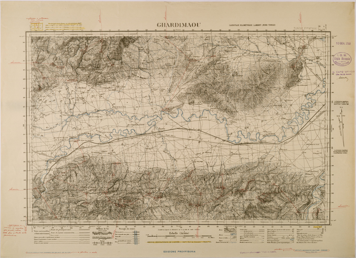 (N:28837) GHARDIMAOU. (SE002667) Carte e stampe antiche: riproduzione a colori su carta (formato A1)