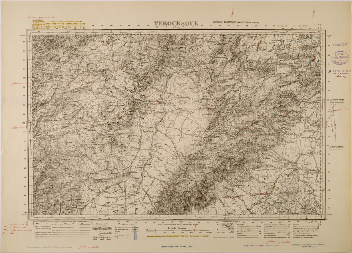 (N:28839) TEBOURSOUK (SE002669) Carte e stampe antiche: riproduzione a colori su carta (formato A1)