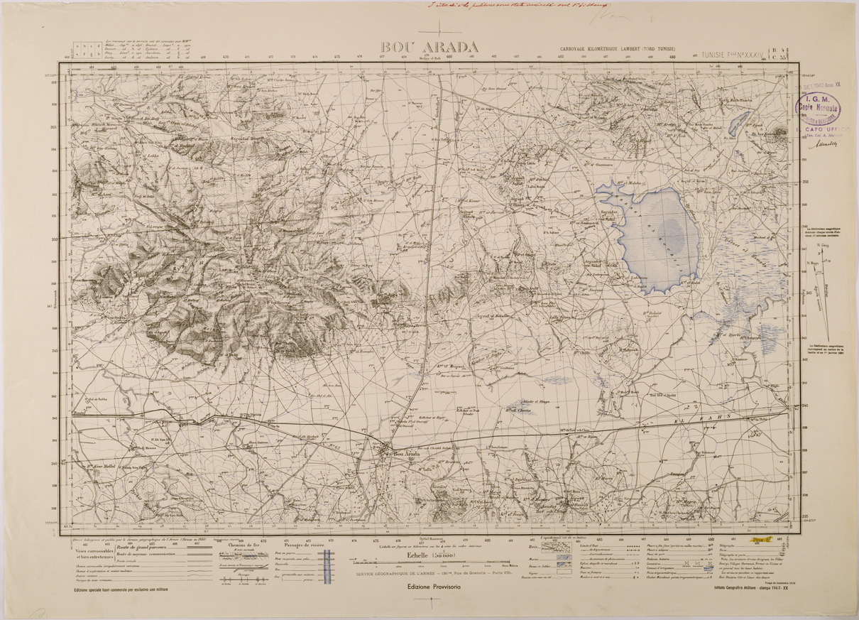 (N:28840) BOU ARADA. (SE002670) Carte e stampe antiche: riproduzione a colori su carta (formato A1)