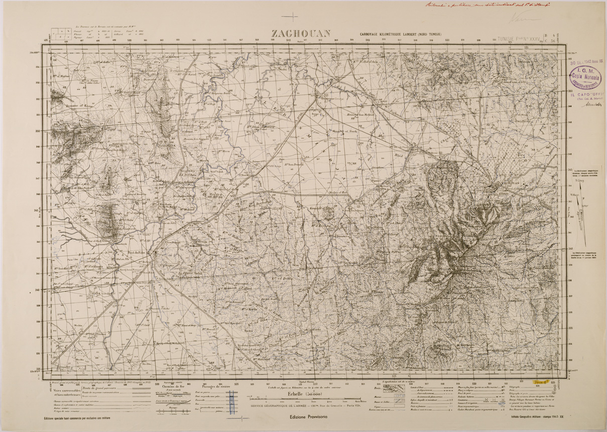 (N:28841) ZAGHOUAN. (SE002671) Carte e stampe antiche: riproduzione a colori su carta (formato A1)