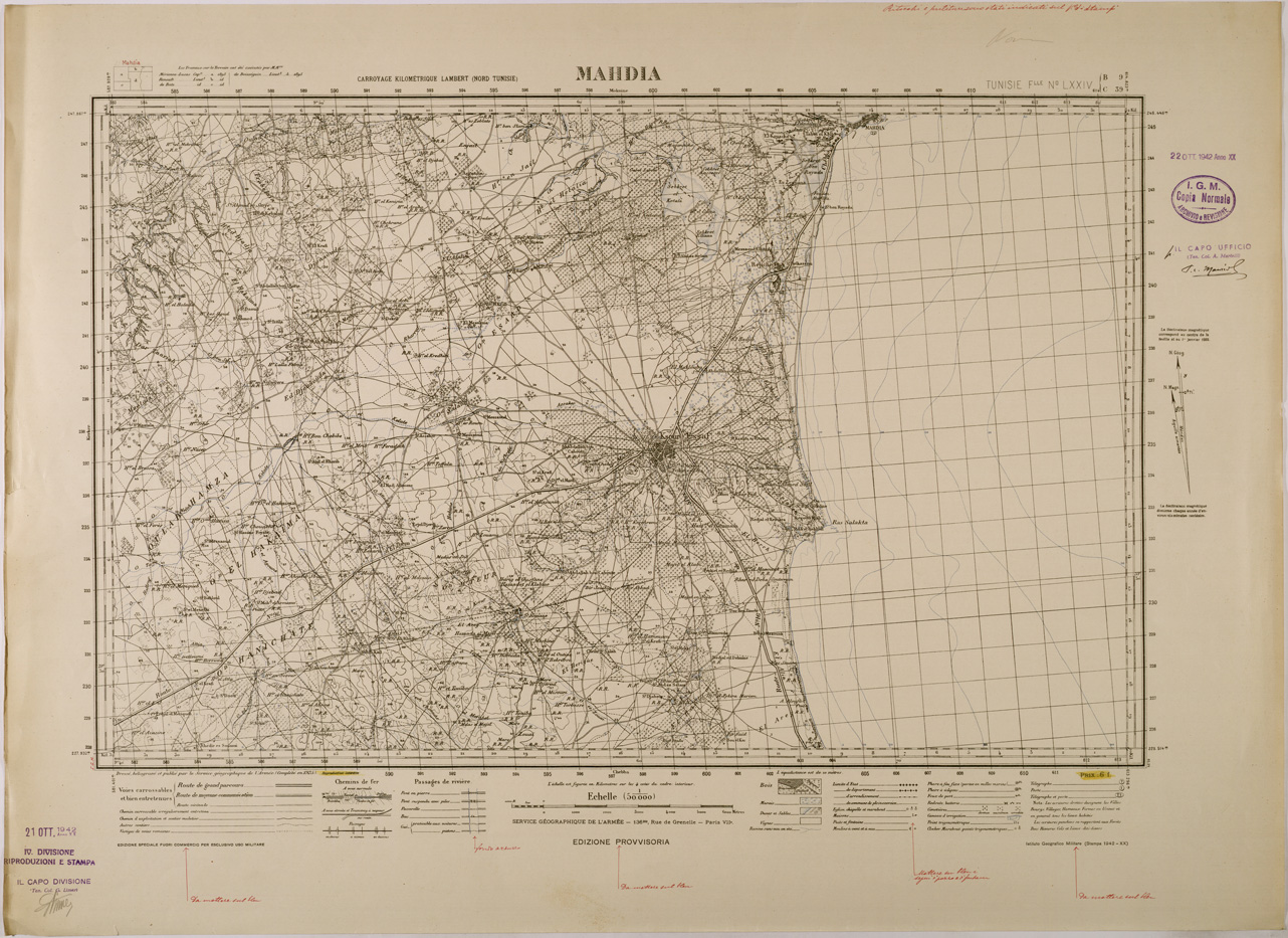 (N:28853) MAHDIA. (SE002681) Carte e stampe antiche: riproduzione a colori su carta (formato A1)