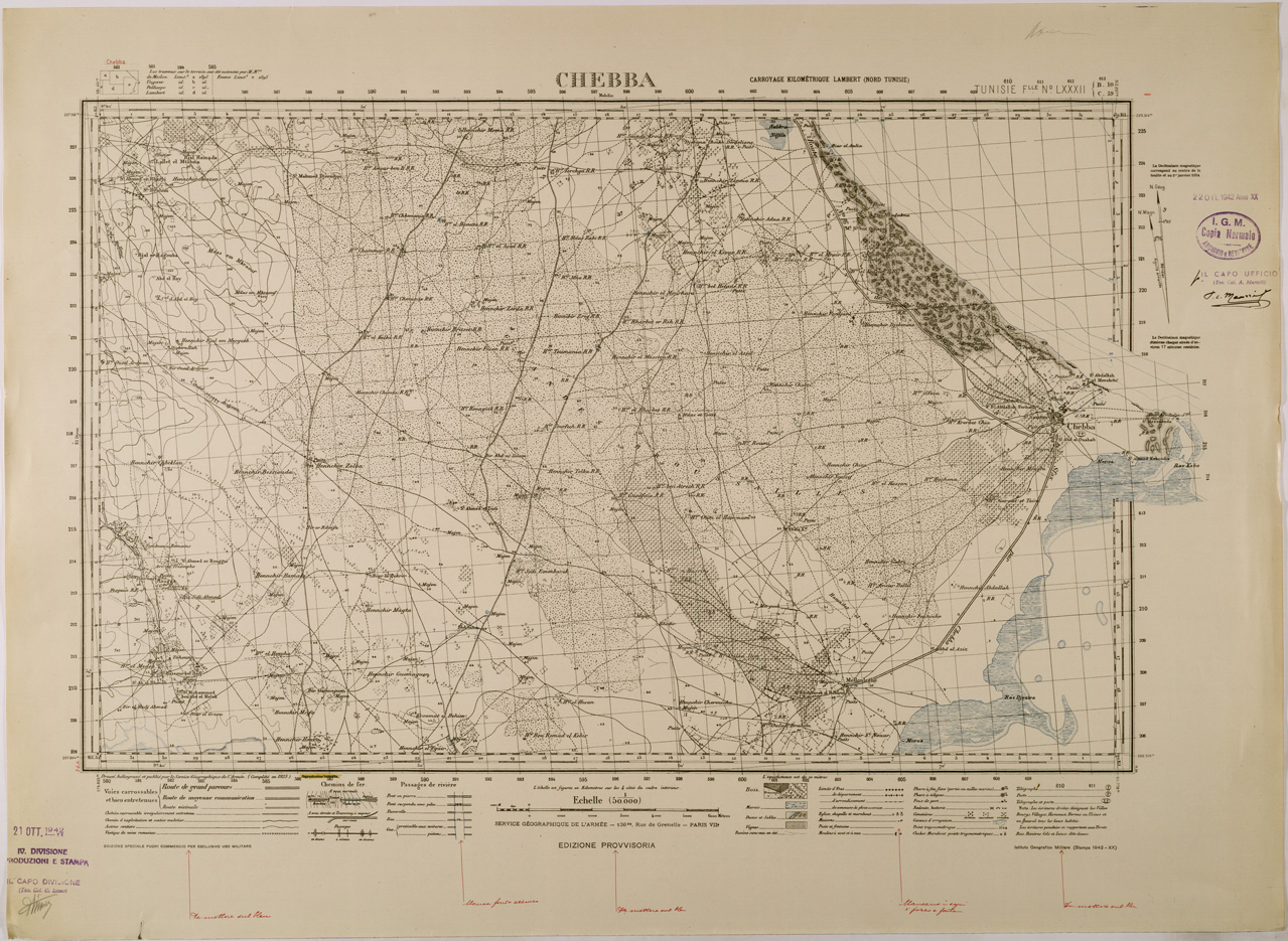 (N:28855) CHEBBA. (SE002683) Carte e stampe antiche: riproduzione a colori su carta (formato A1)