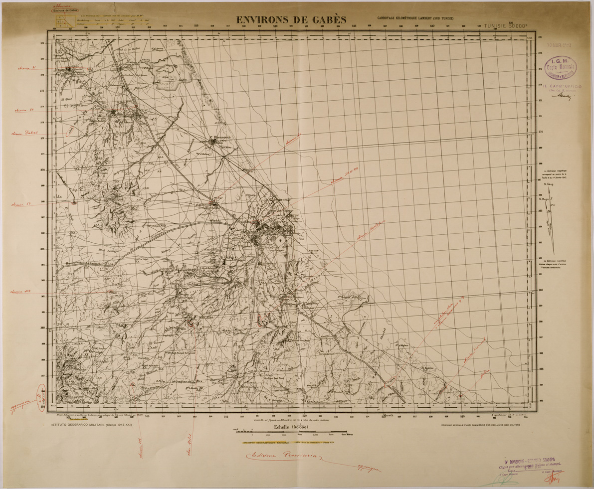 (N:28871) ENVIRONS DE GABES (SE002685) Carte e stampe antiche: riproduzione a colori su carta (formato A1)