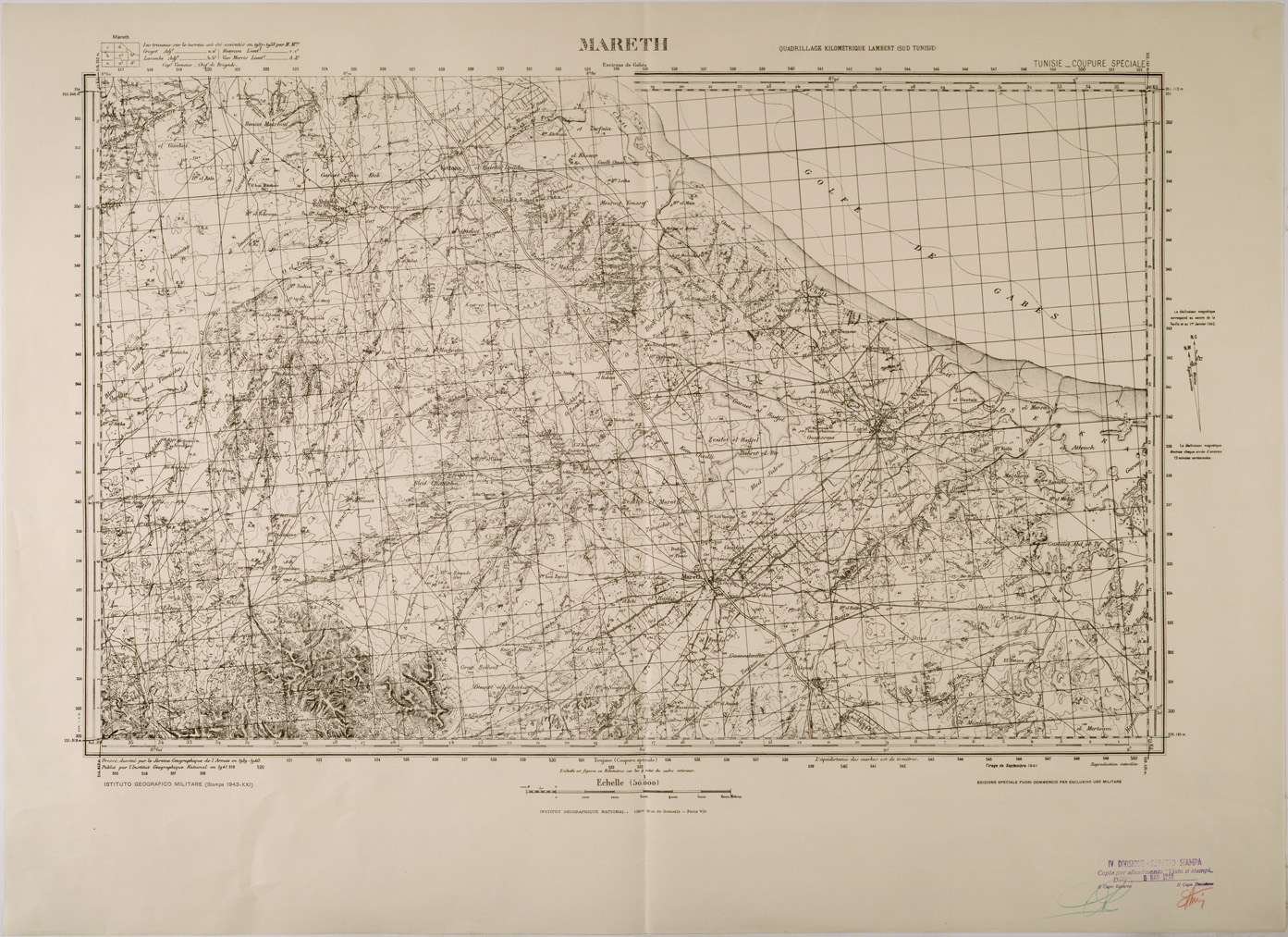 (N:28872) MARETH (SE002686) Carte e stampe antiche: riproduzione a colori su carta (formato A1)