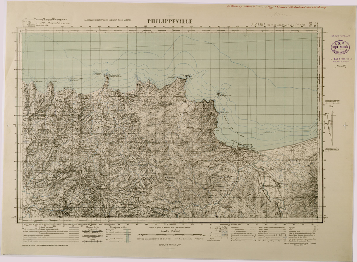 (N:28880) PHILIPPEVILLE FOGLIO 14 (SE002694) Carte e stampe antiche: riproduzione a colori su carta (formato A1)