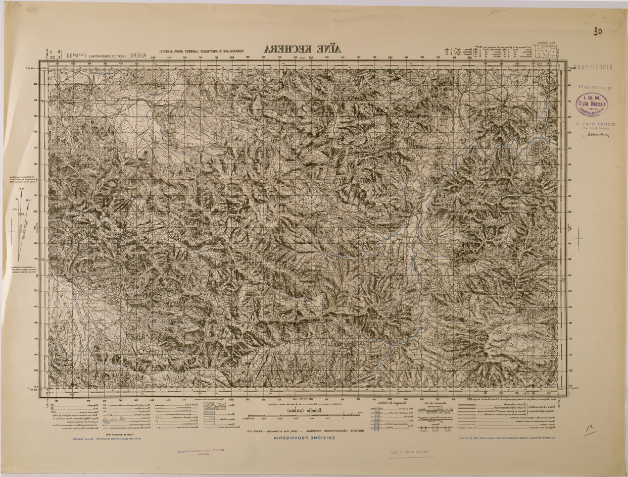 (N:28886) AINE KECHERA FOGLIO 30 (SE002700) Carte e stampe antiche: riproduzione a colori su carta (formato A1)