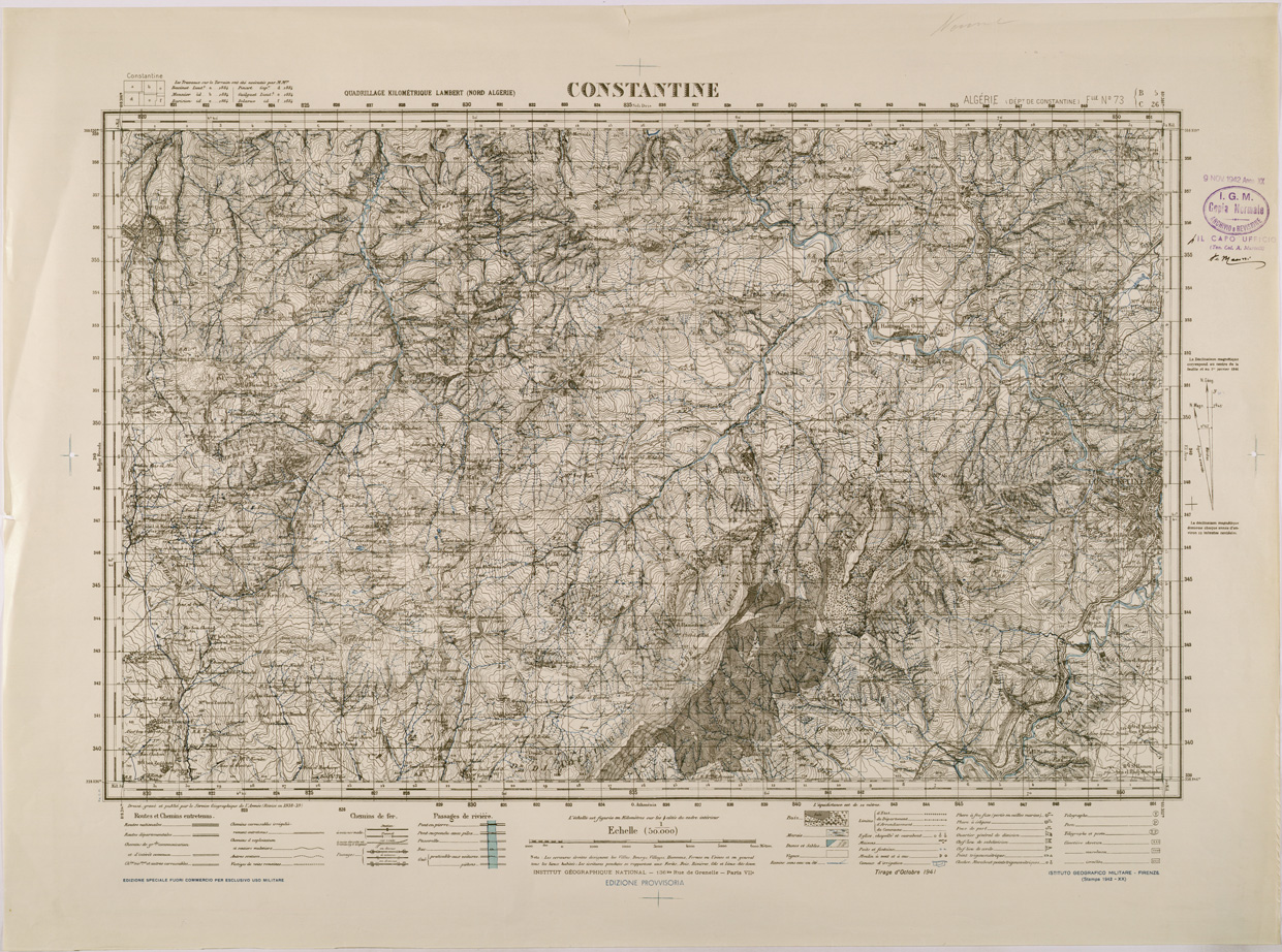 (N:28899) CONSTANTINE FOGLIO 73 (SE002713) Carte e stampe antiche: riproduzione a colori su carta (formato A1)