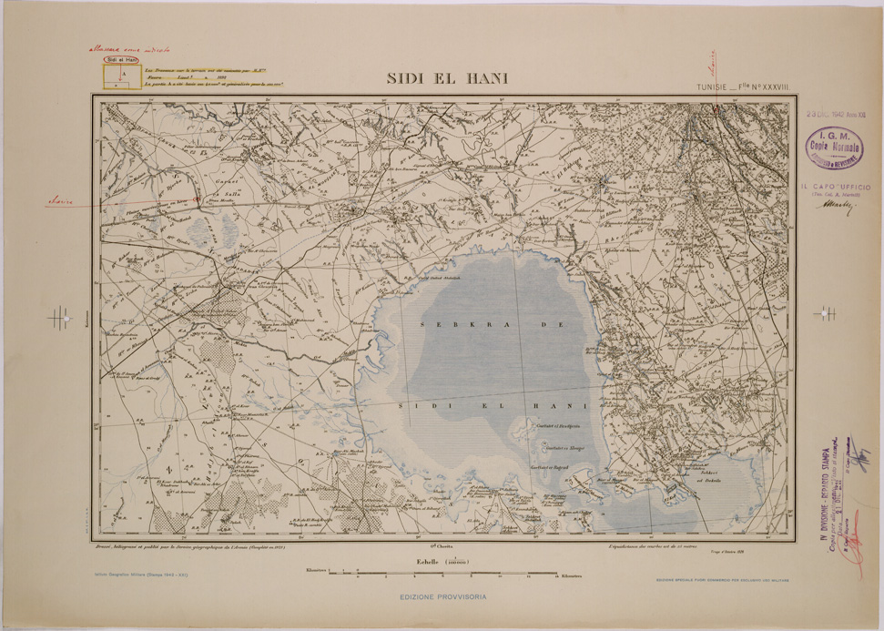 (N:28912) SIDI EL HANI - FOGLIO XXXVIII. (SE002736) Carte e stampe antiche: riproduzione a colori su carta (formato A1)