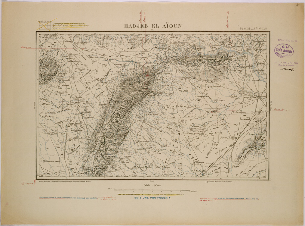 (N:28915) HADJEB EL AIOUN - FOGLIO XLII. (SE002739) Carte e stampe antiche: riproduzione a colori su carta (formato A1)