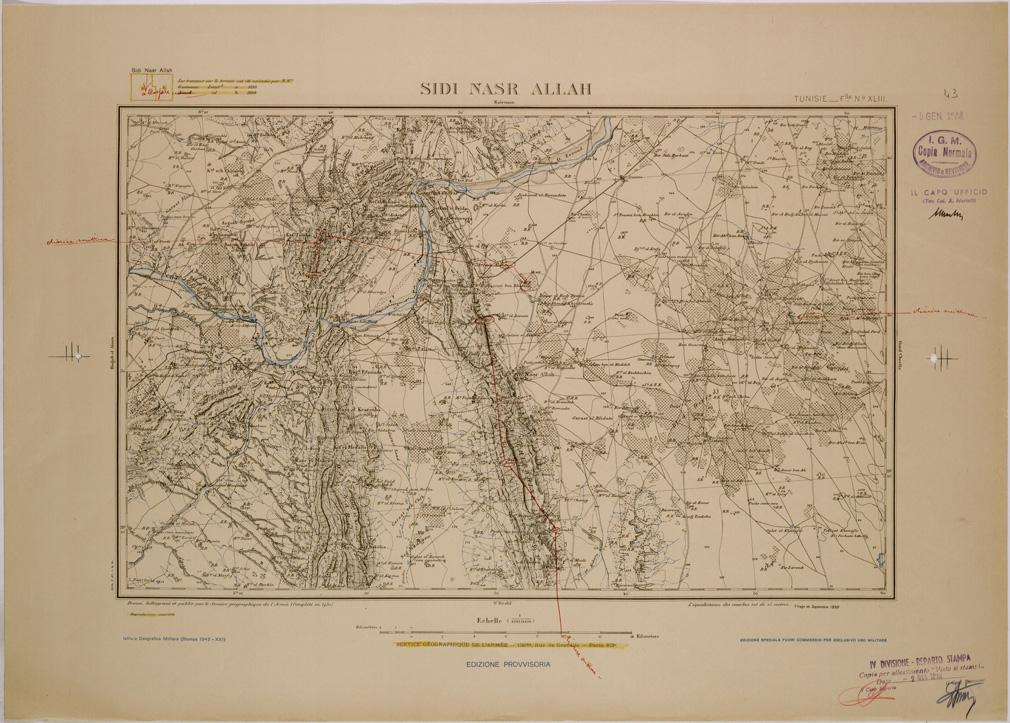 (N:28916) SIDI NASR ALLAH - FOGLIO XLIII. (SE002740) Carte e stampe antiche: riproduzione a colori su carta (formato A1)