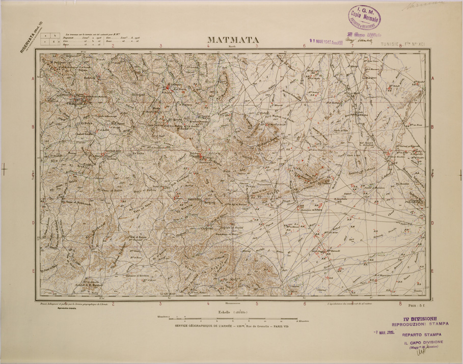 (N:28976) MATMATA - FOGLIO XCI. (SE002786) Carte e stampe antiche: riproduzione a colori su carta (formato A1)