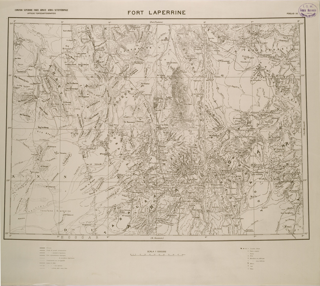 (N:29225) AFRICA SETTENTRIONALE FOGLIO III FORT LAPERRINE (SE003006) Carte e stampe antiche: riproduzione a colori su carta (formato A1)