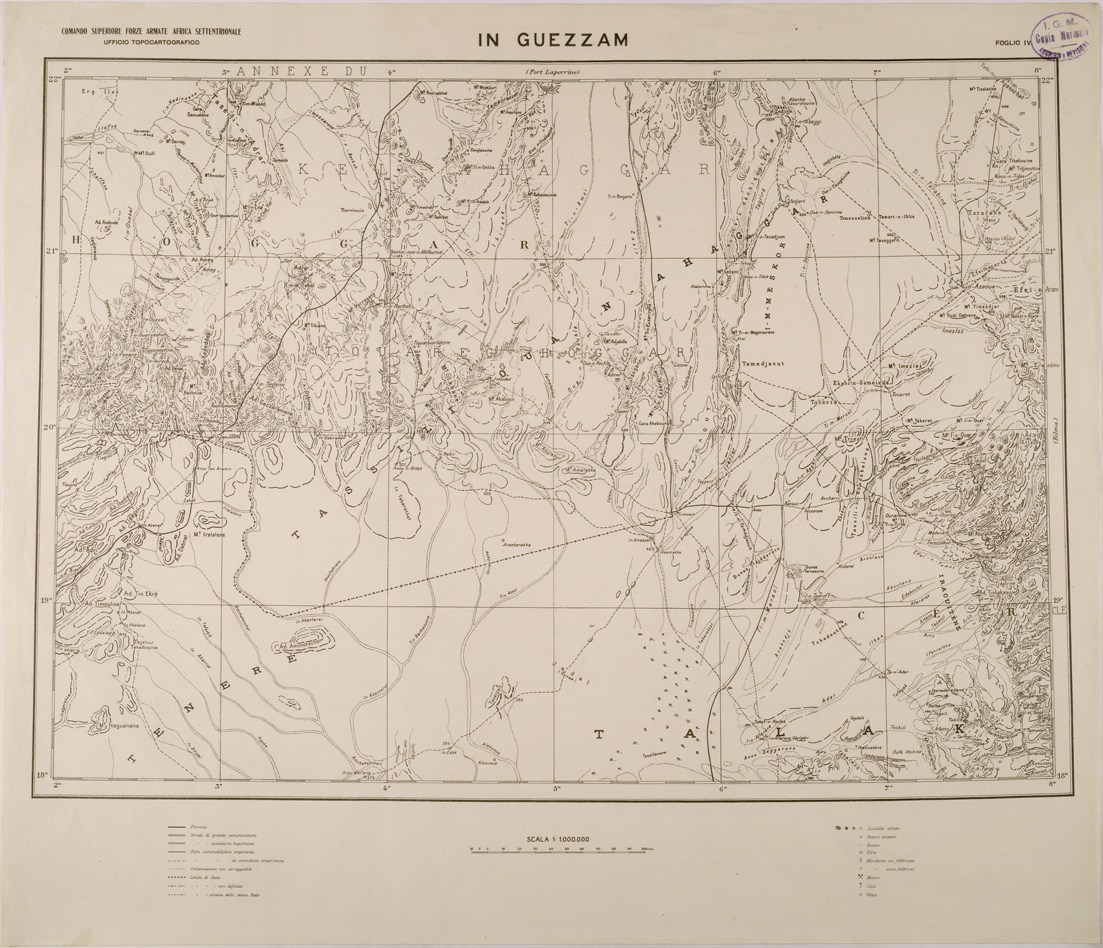 (N:29226) AFRICA SETTENTRIONALE FOGLIO IV IN GUEZZAM (SE003007) Carte e stampe antiche: riproduzione a colori su carta (formato A1)
