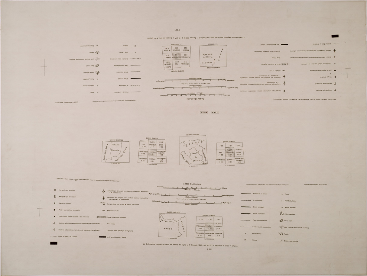 (N:29235) TUNISIA E ALGERIA SEGNI CONVENZIONALI (SE003025) Carte e stampe antiche: riproduzione a colori su carta (formato A1)