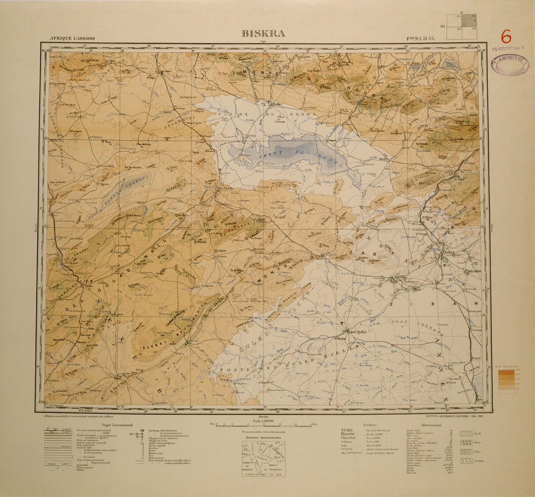 (N:29248) BISKRA FOGLIO N I 31 NE (SE003037) Carte e stampe antiche: riproduzione a colori su carta (formato A1)