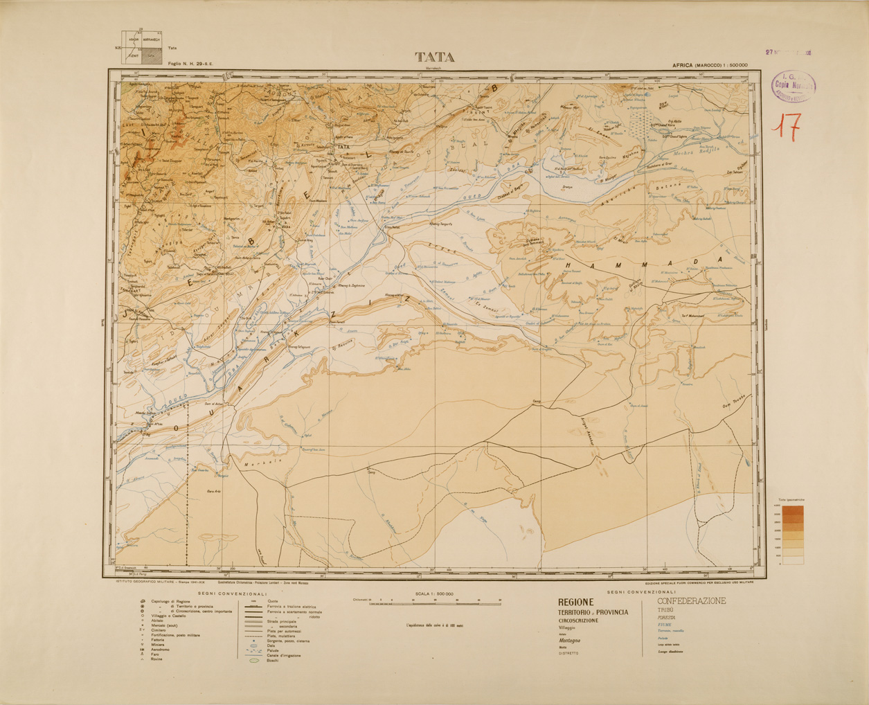 (N:29260) TATA FOGLIO N H 29 SE (SE003048) Carte e stampe antiche: riproduzione a colori su carta (formato A1)