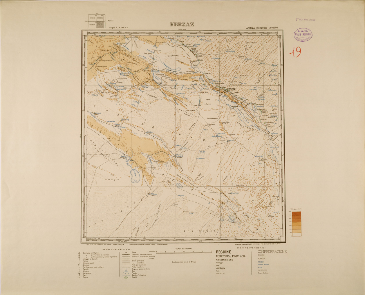 (N:29262) KERZAZ FOGLIO N H 30 SE (SE003050) Carte e stampe antiche: riproduzione a colori su carta (formato A1)