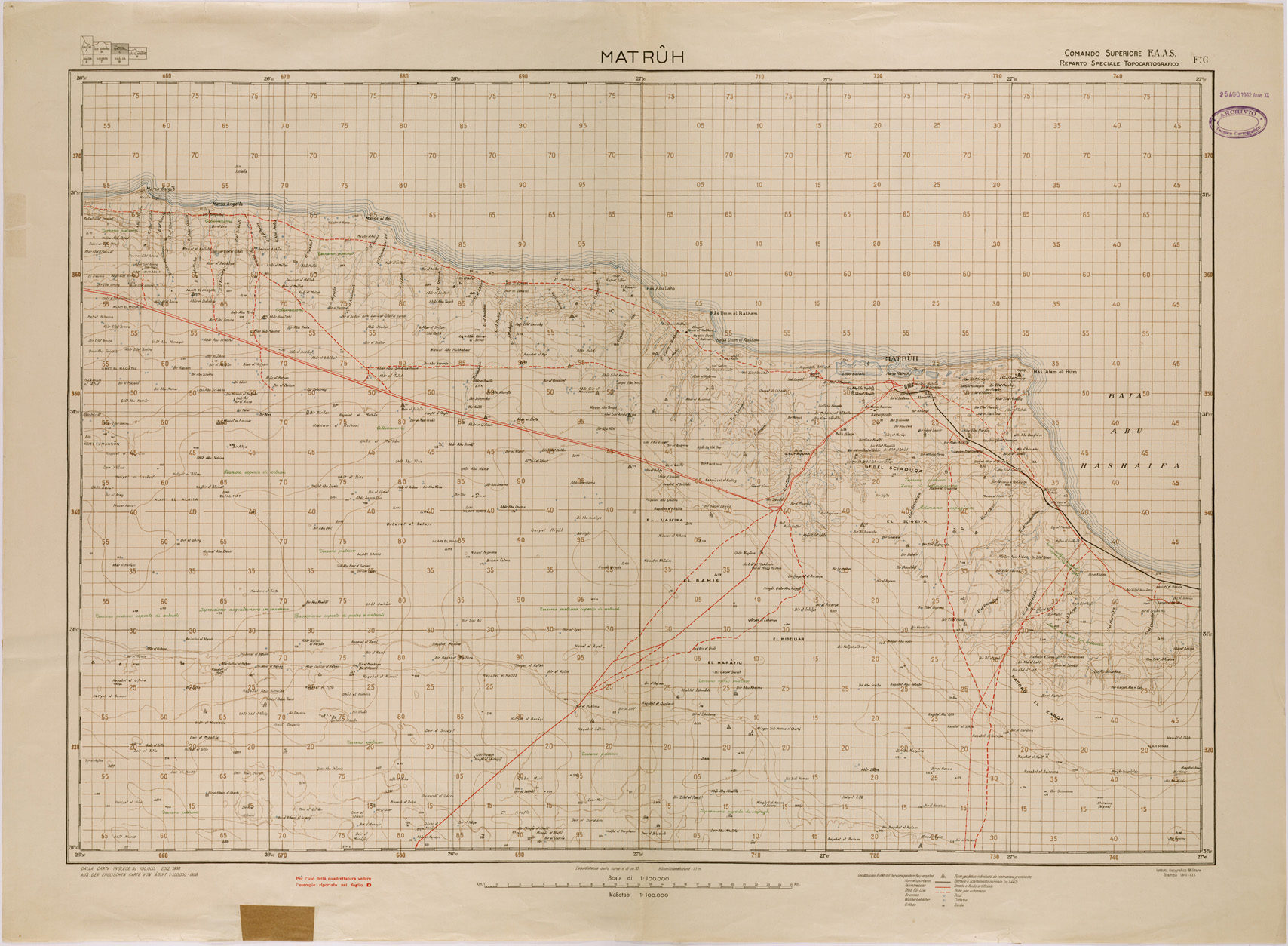 (N:29266) MATRUH FOGLIO C (SE003056) Carte e stampe antiche: riproduzione a colori su carta (formato A1)