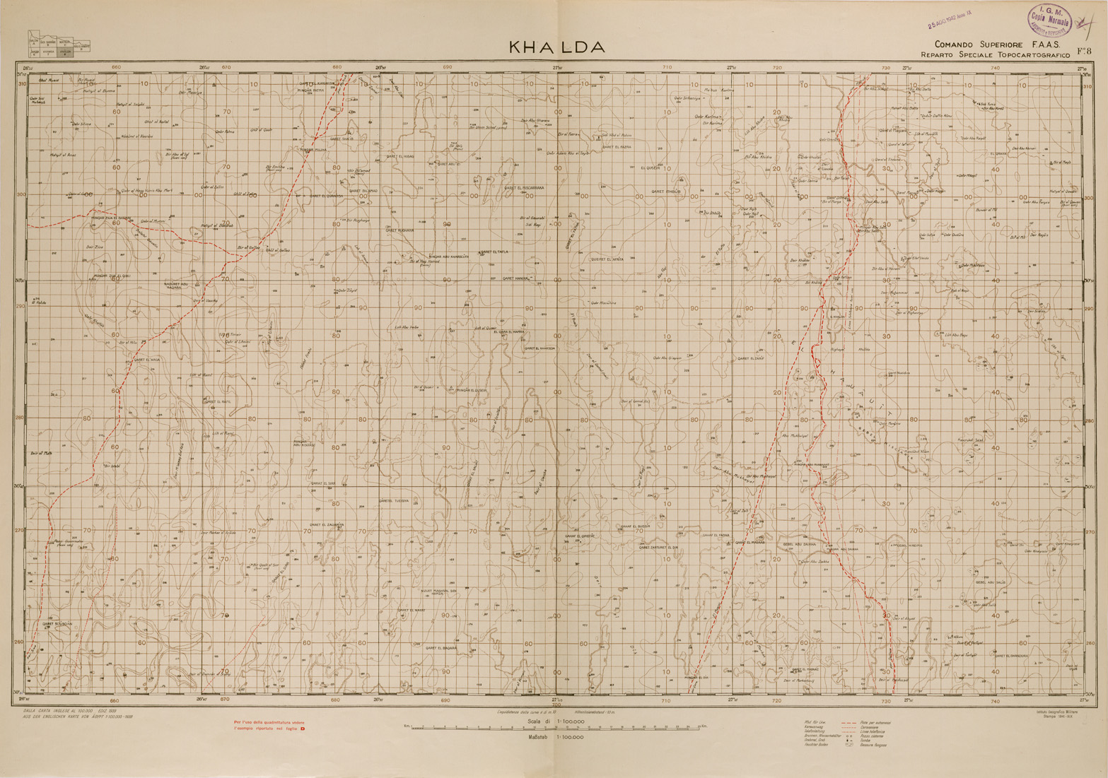 (N:29270) KHALDA FOGLIO 8 (SE003063) Carte e stampe antiche: riproduzione a colori su carta (formato A1)