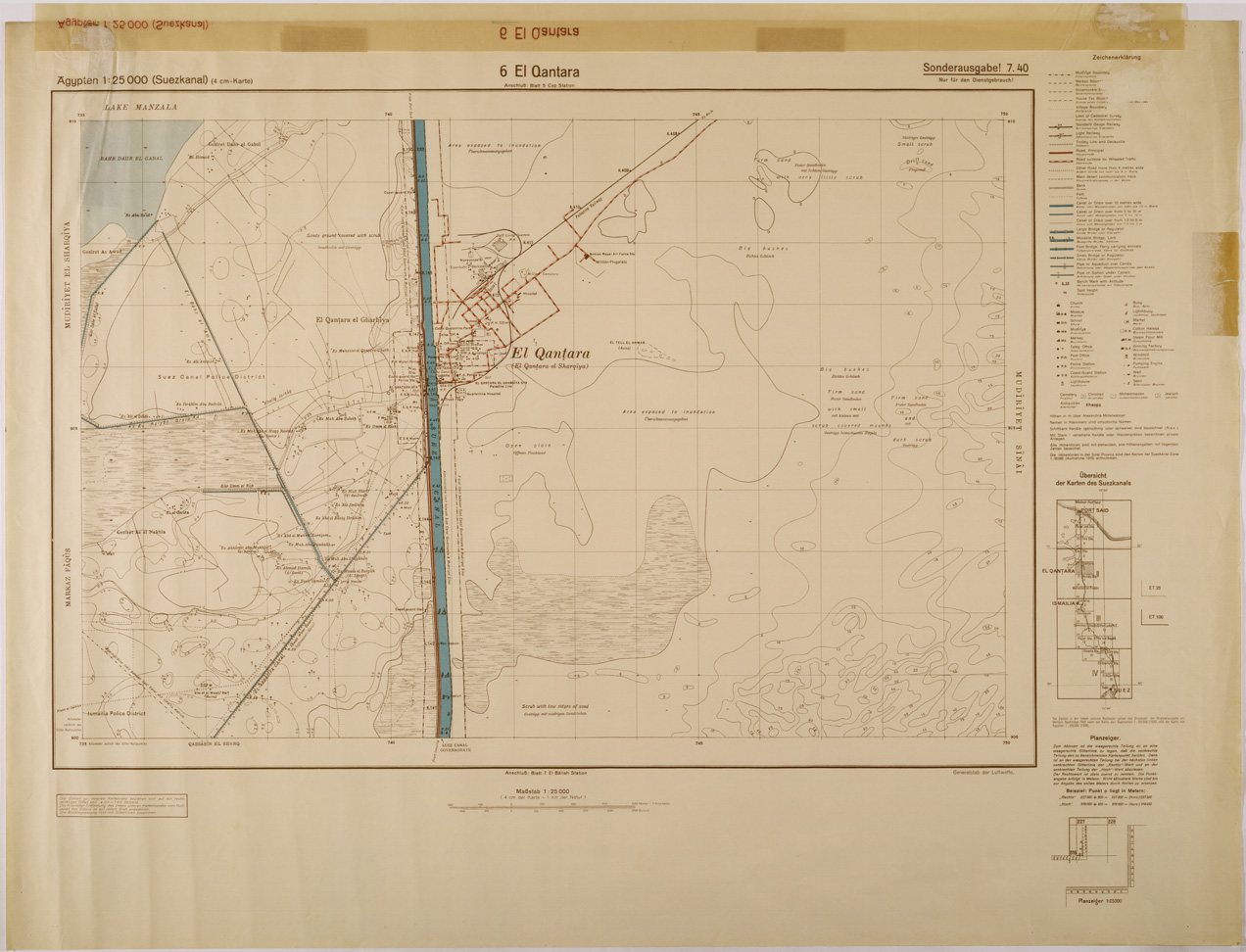 (N:29288) EGITTO EL QANTARA FOGLIO 6 (SE003091) Carte e stampe antiche: riproduzione a colori su carta (formato A1)