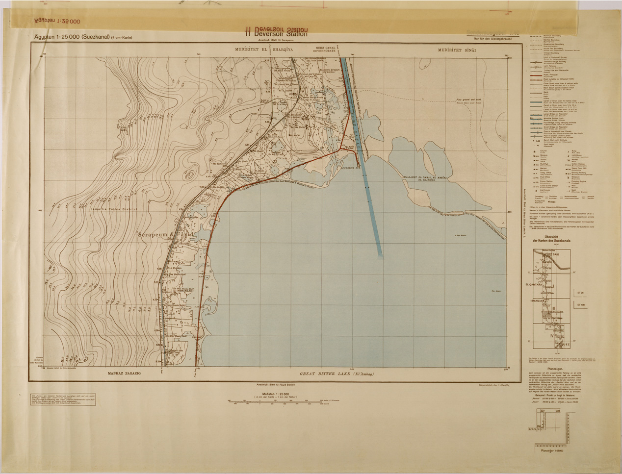 (N:29293) EGITTO DEVERSOIR STATION FOGLIO 11 (SE003096) Carte e stampe antiche: riproduzione a colori su carta (formato A1)