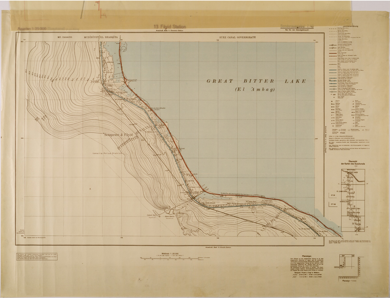 (N:29321) EGITTO FAYID STATION FOGLIO 13 (SE003098) Carte e stampe antiche: riproduzione a colori su carta (formato A1)