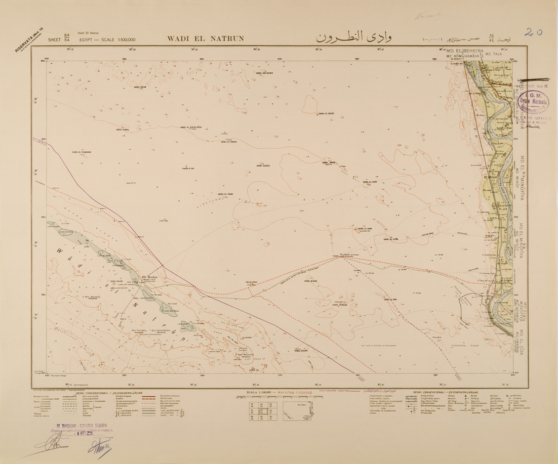 (N:29355) EGITTO WADI EL NATRUN (SE003132) Carte e stampe antiche: riproduzione a colori su carta (formato A1)
