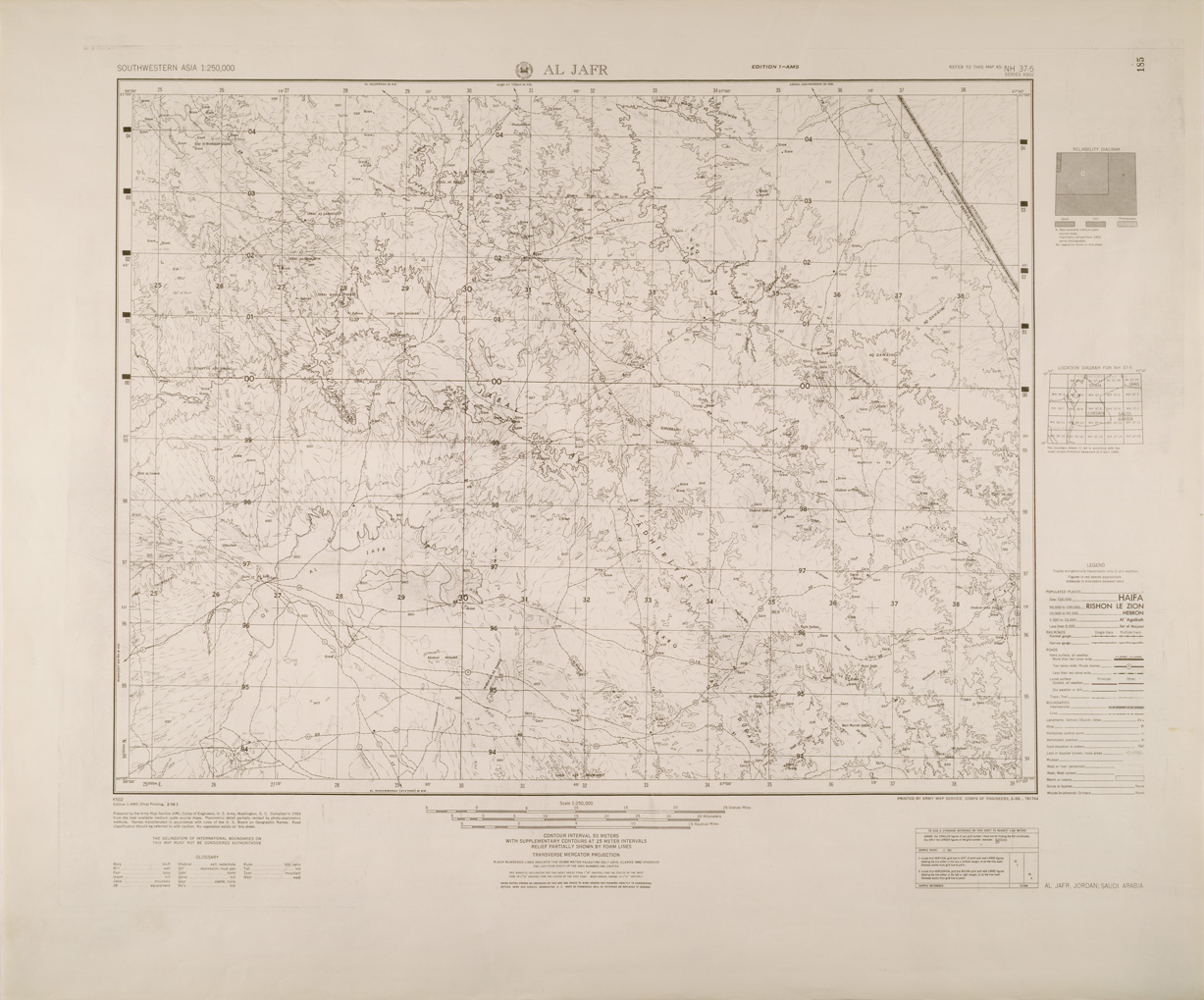 (N:29301) AL JAFR. (SE003149) Carte e stampe antiche: riproduzione a colori su carta (formato A1)