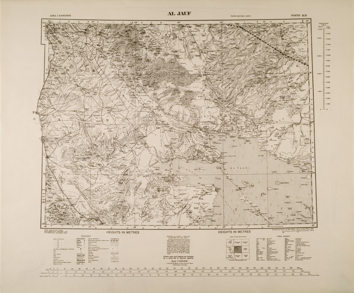 (N:29317) AL JAUF. (SE003165) Carte e stampe antiche: riproduzione a colori su carta (formato A1)