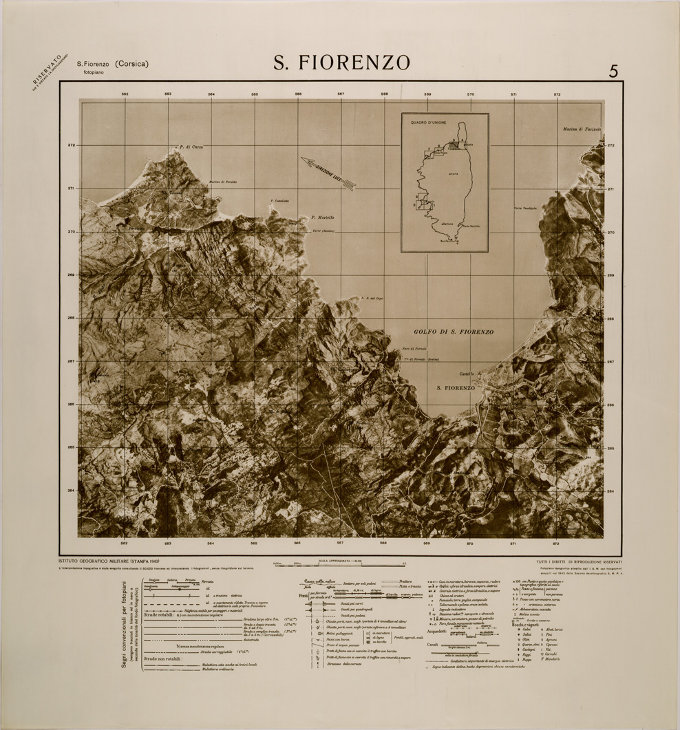 (N:29442) CORSICA - FOTOPIANI - FOGLIO 5 - S. FIORENZO (SE003194) Carte e stampe antiche: riproduzione a colori su carta (formato A1)