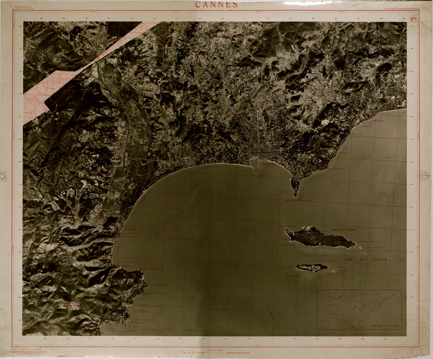 (N:29488) CANNES (SE003300) Carte e stampe antiche: riproduzione a colori su carta (formato A1)