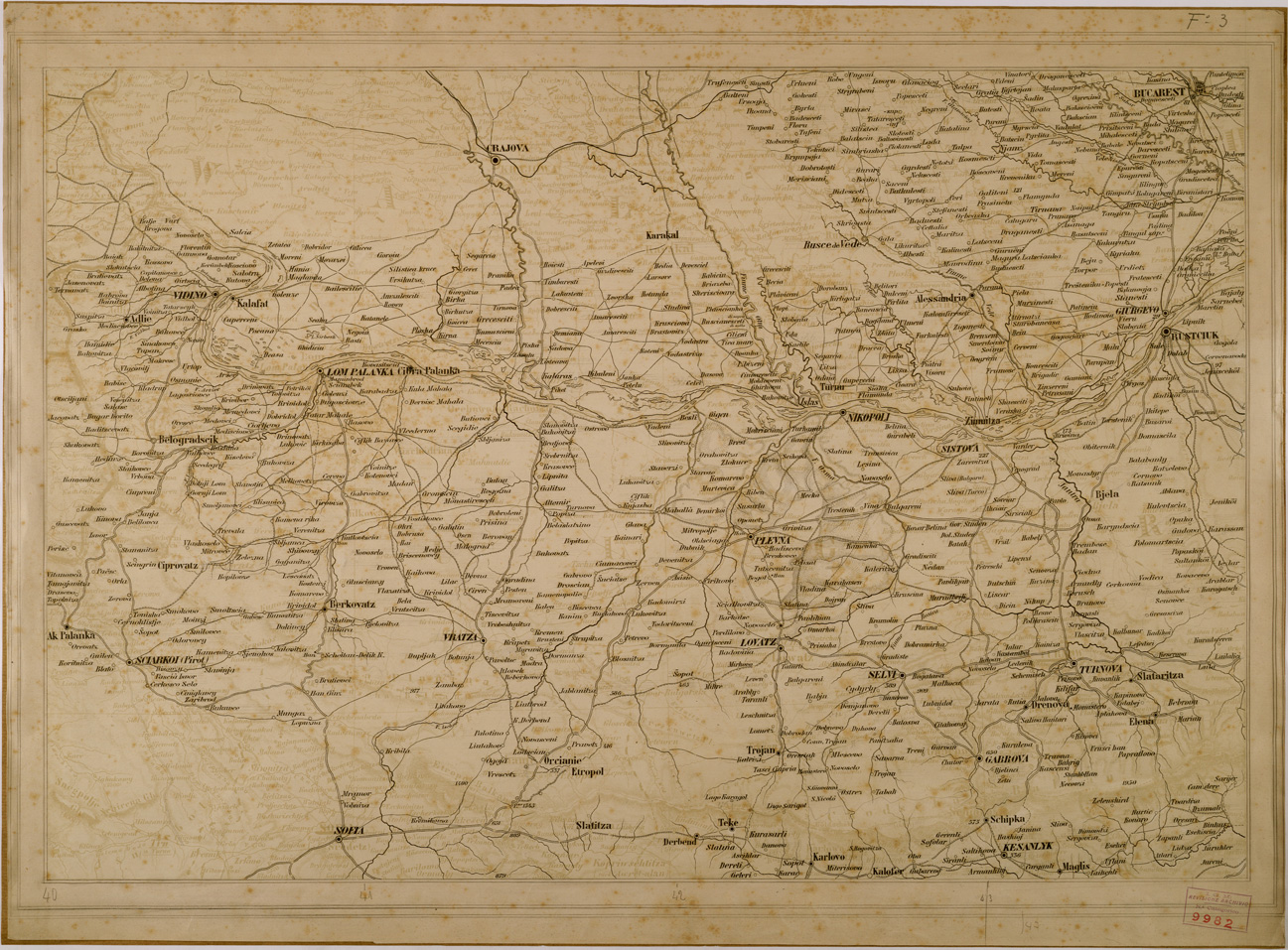 (N:29540) TEATRO DELLA GUERRA  RUSSO TURCA DEL 1877 - 1878 - FOGLIO 3 (SE003353) Carte e stampe antiche: riproduzione a colori su carta (formato A1)