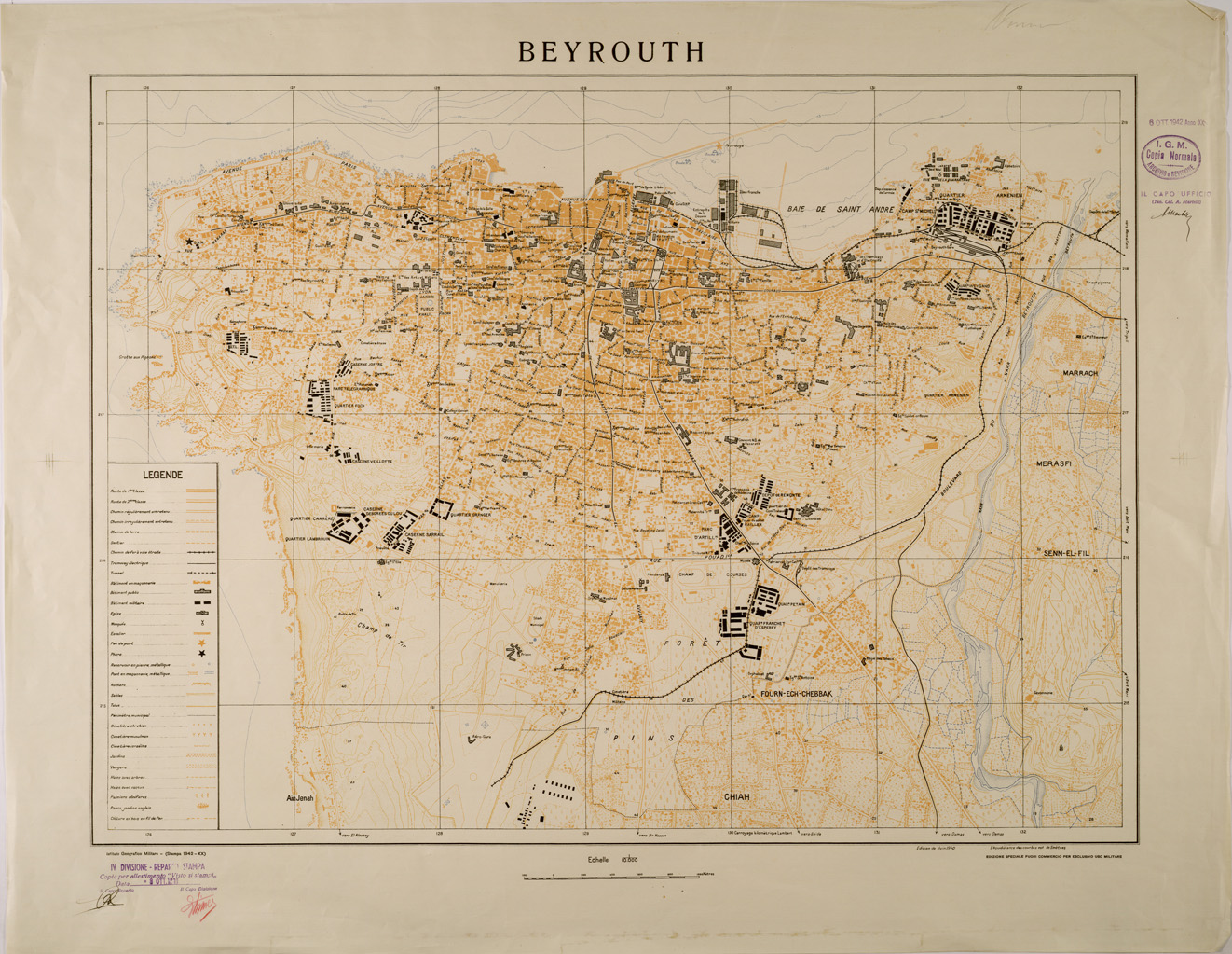 (N:29557) BEYROUTH (SE003382) Carte e stampe antiche: riproduzione a colori su carta (formato A1)