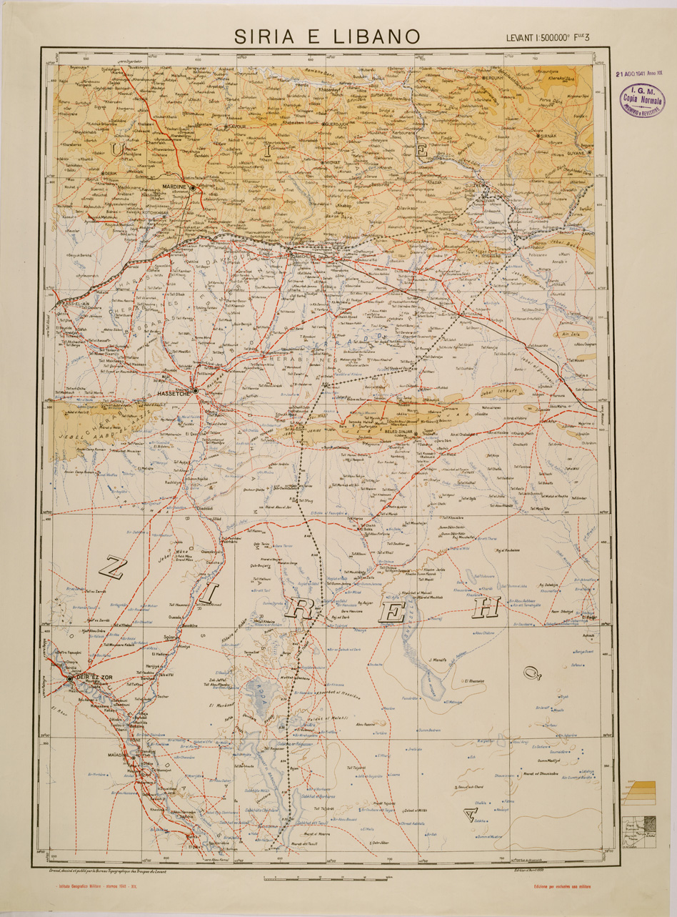 (N:29603) SIRIA E LIBANO - FOGLIO 3 (SE003431) Carte e stampe antiche: riproduzione a colori su carta (formato A1)