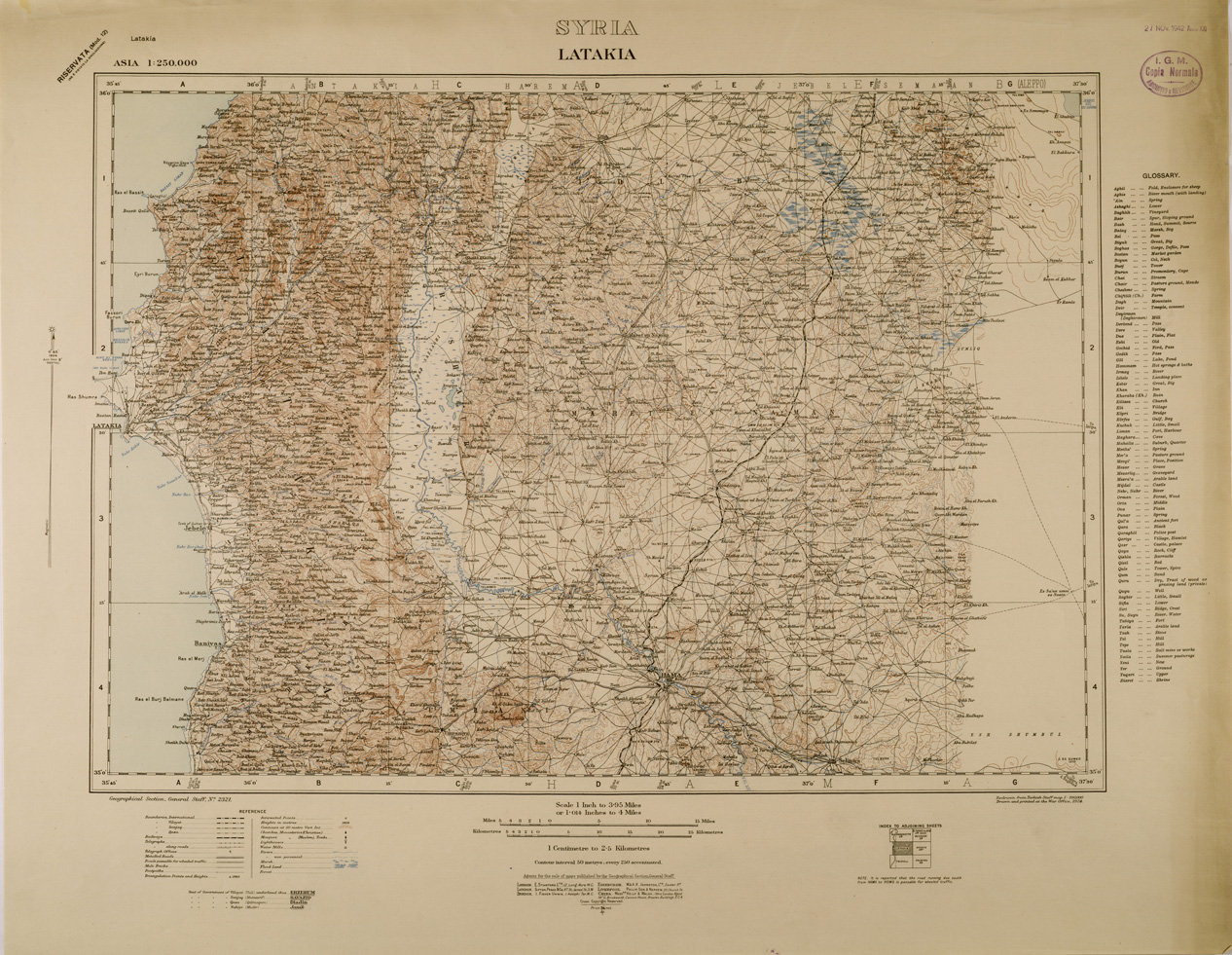 (N:29609) SYRIA - LATAKIA (SE003438) Carte e stampe antiche: riproduzione a colori su carta (formato A1)