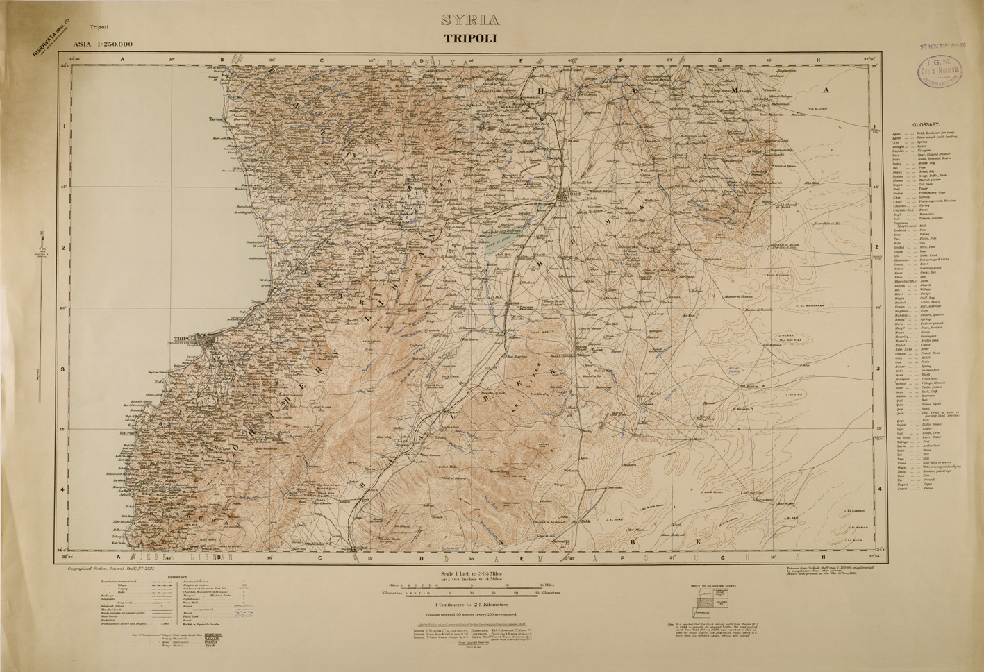 (N:29610) SYRIA - TRIPOLI (SE003439) Carte e stampe antiche: riproduzione a colori su carta (formato A1)