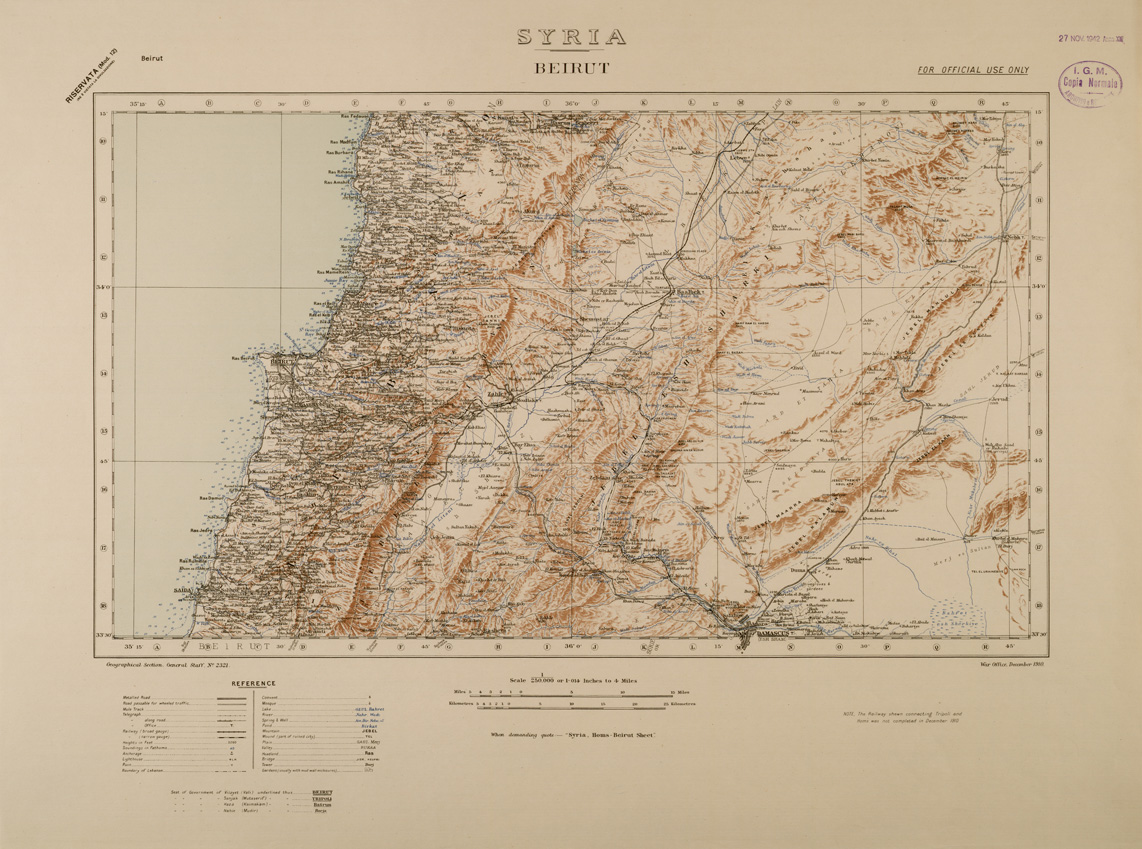 (N:29611) SYRIA - BEIRUT (SE003440) Carte e stampe antiche: riproduzione a colori su carta (formato A1)