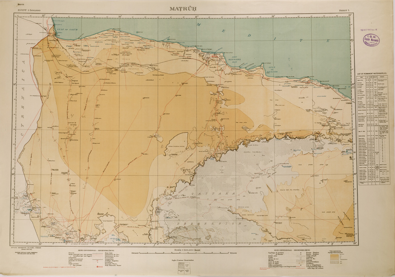 (N:29621) EGYPT (EGITTO) - FOGLIO 1 - MATRUH (SE003449) Carte e stampe antiche: riproduzione a colori su carta (formato A1)