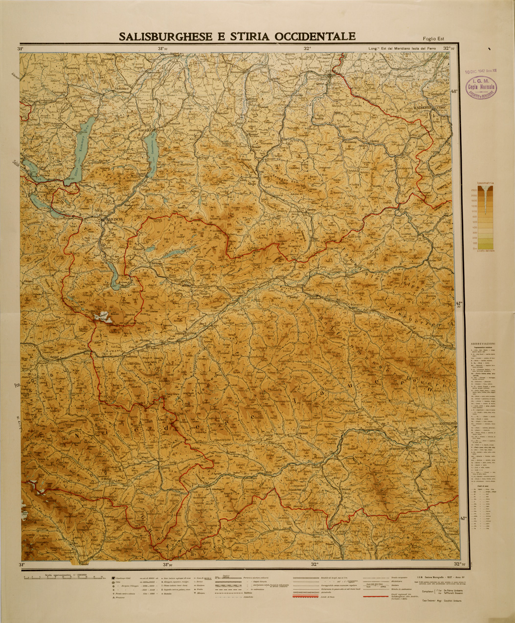 (N:29690) SALISBURGHESE E STIRIA OCCIDENTALE - FOGLIO EST (SE003520) Carte e stampe antiche: riproduzione a colori su carta (formato A1)