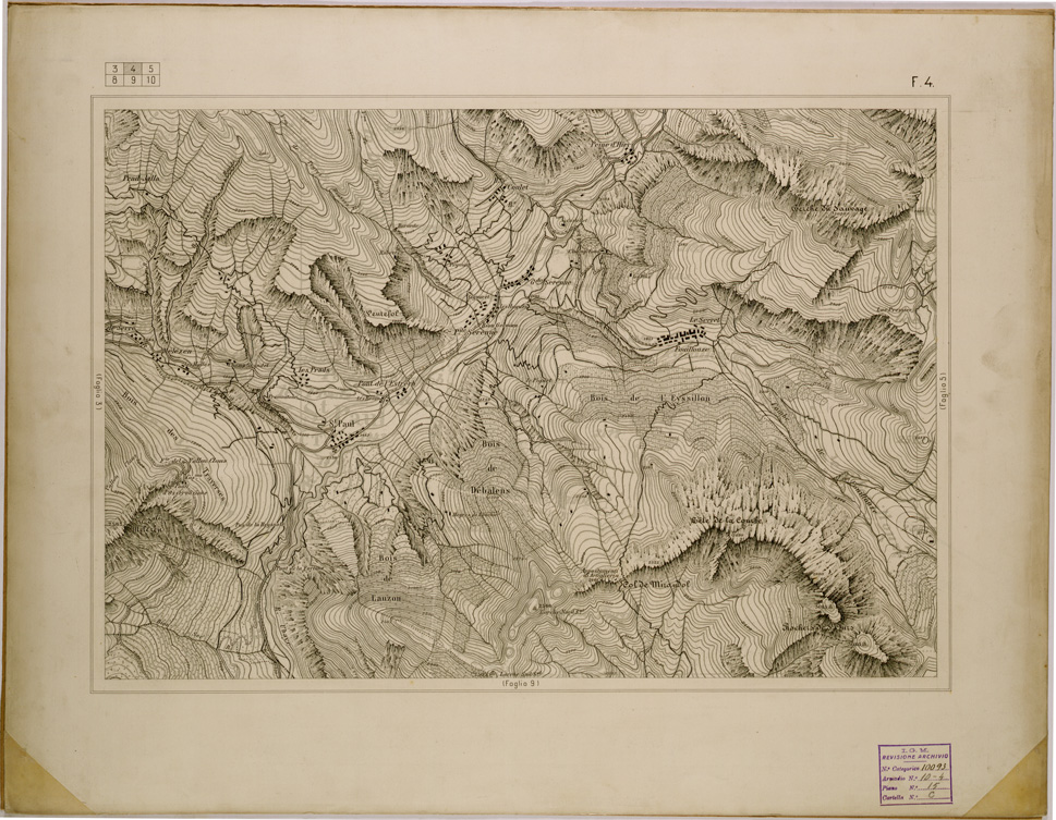 (N:29749) TOURNOUX S. VINCENT FOGLIO 4 (SE003539) Carte e stampe antiche: riproduzione a colori su carta (formato A1)